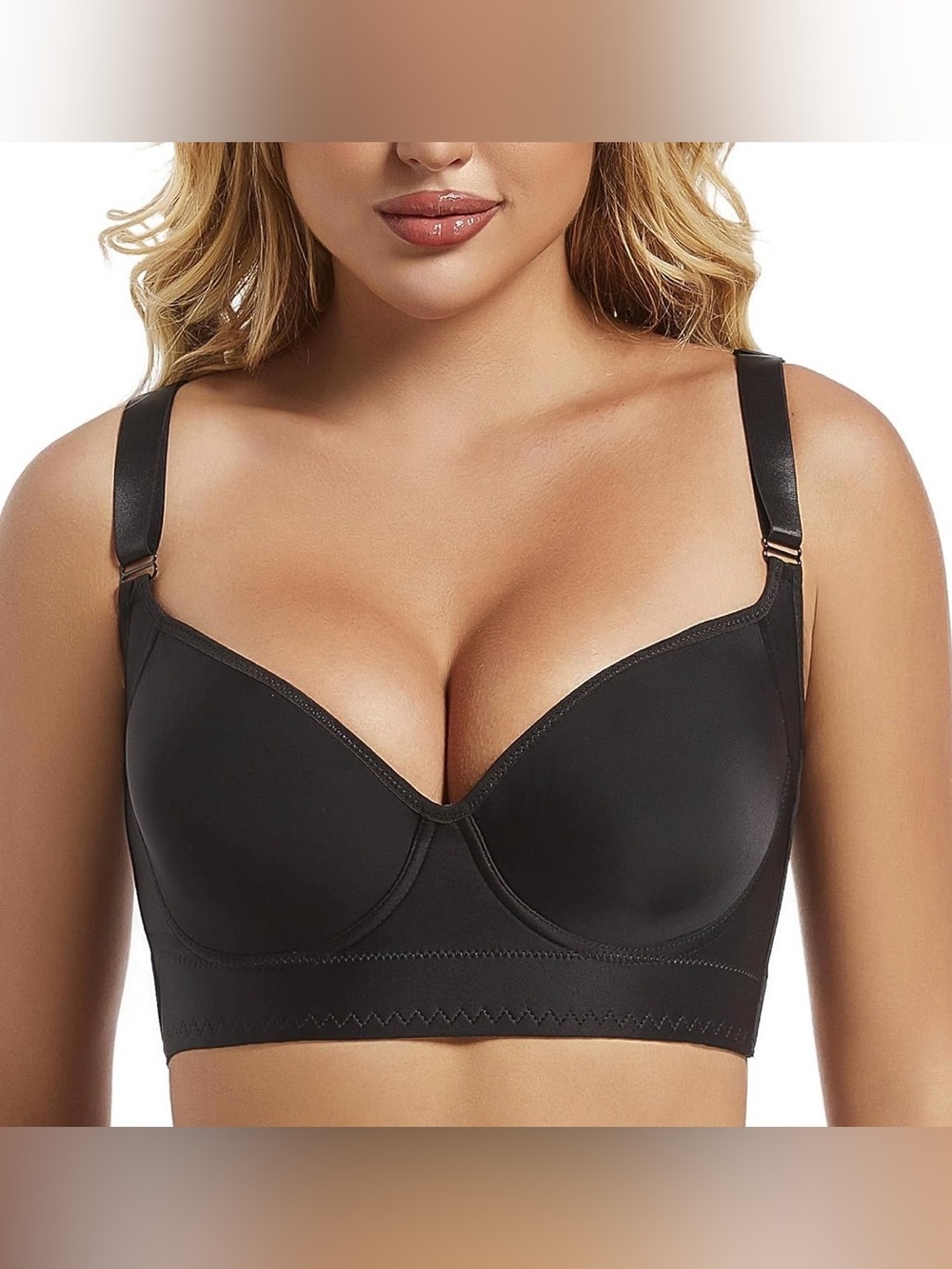 Bra with full back coverage and fat back smoothing size M